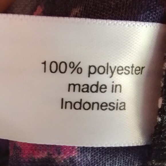 LANE BRYANT Black/Multi-Color Dark FLORAL Print VELVET Dress Sz 18 - Picture 5 of 8